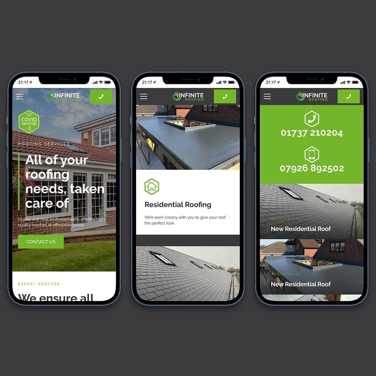 roofing responsive website design