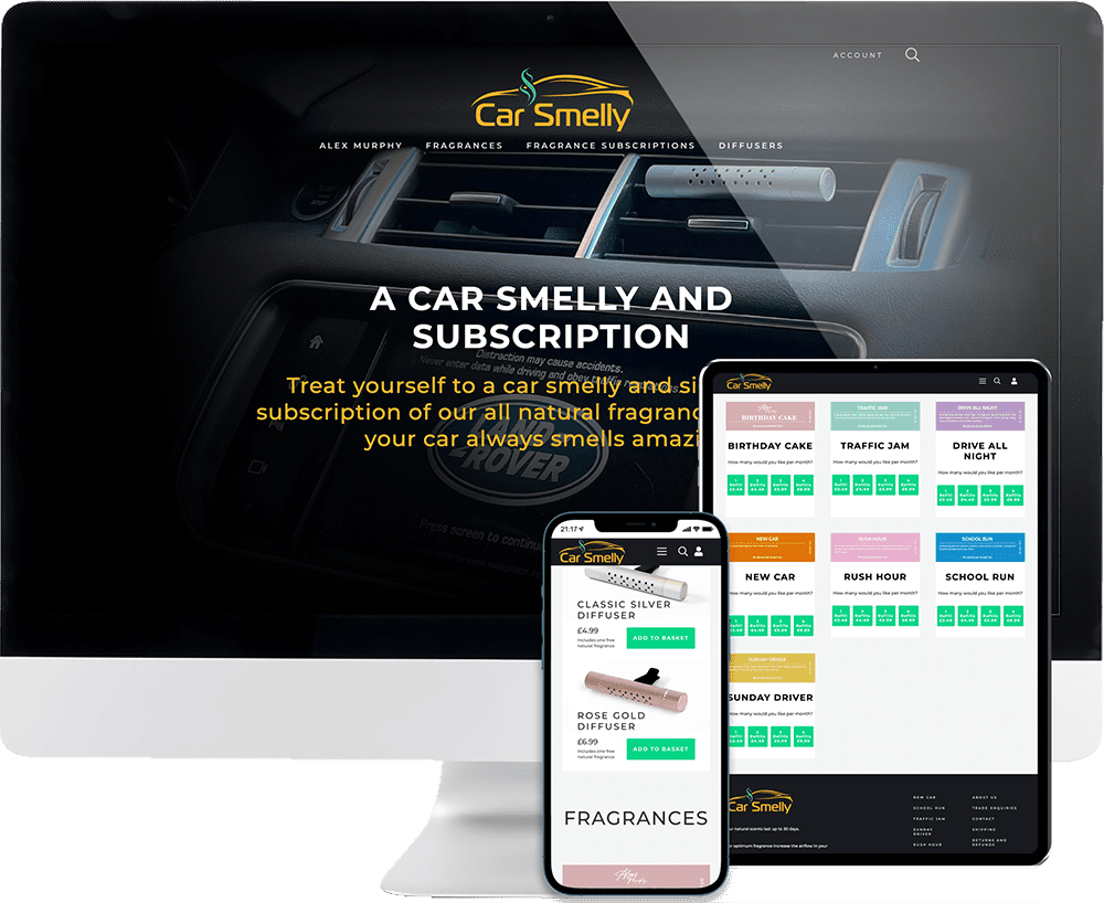Car Smelly website design